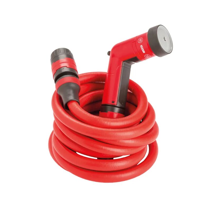 fitt yoyo go 15 m, tubo acqua da giardino estensibile per irrigazione con pistola multigetto, rosso