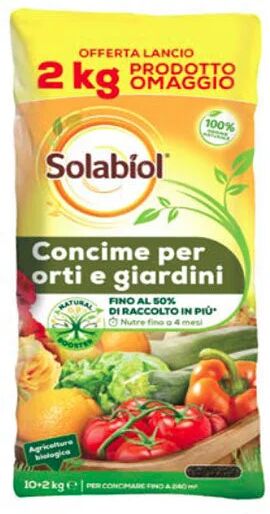 solabiol concime biologico per agricoltura biologica per orto e giardino offerta 10 kg +2 kg omaggio