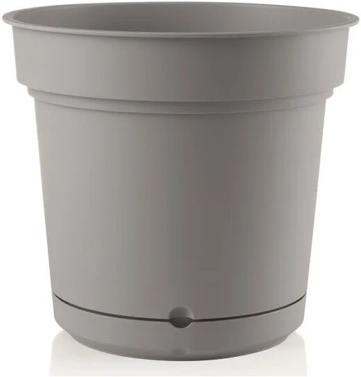 decor space vaso tondo con sottovaso hydral element per fiori e piante / 68 cm / fog grey