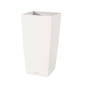 LECHUZA Portavaso Cubico in polipropilene colore bianco H 56.0 x Ø 25.0