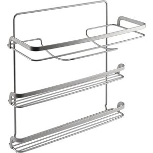 Metaltex Porta Rotoli 3 Piani Eureka  Mensole da Cucina Alluminio Pellicola