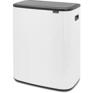 brabantia pattumiera per raccolta differenziata bo touch  manuale bianco 60 l