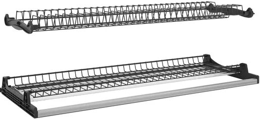 delinia id scolapiatti da avvitare in acciaio antracite l 90 x h 76.8 x p 35 cm