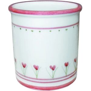 Leroy Merlin Bicchiere porta spazzolini Decoro 198/r  L 8.5 x H 9 in ceramica rosa