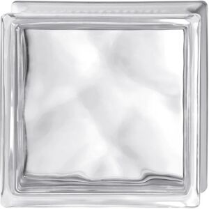 BORMIOLI Vetromattone  Pure trasparente ondulato H 19 x L 19 x Sp 8 cm 6 pezzi