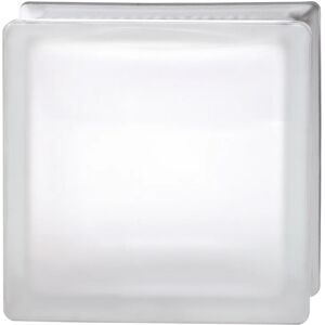 BORMIOLI Vetromattone  bianco satinato H 19 x L 19 x Sp 8 cm 6 pezzi