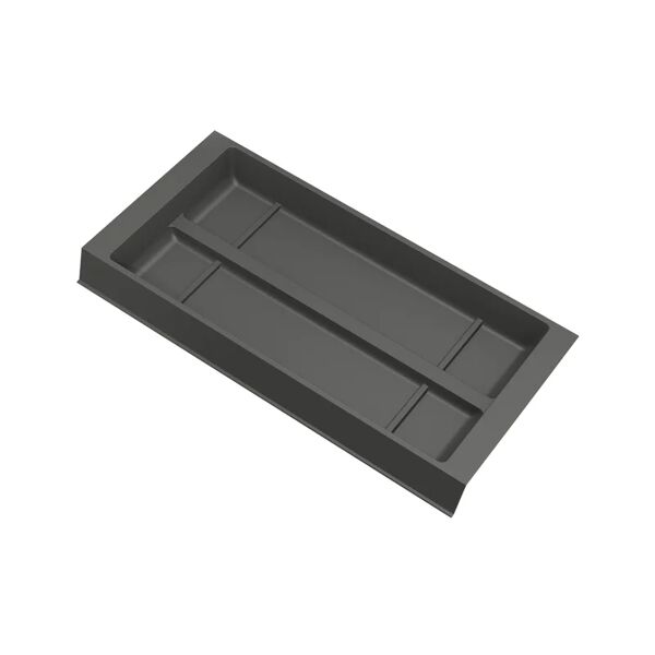 delinia porta posate orion universale 2 moduli in plastica grigio l 24 x p 47.2 x h 4.5 cm