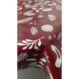 Leroy Merlin Tovaglia da tagliare su misura Manhattan winter rosso-bianco-ocra L140 cm