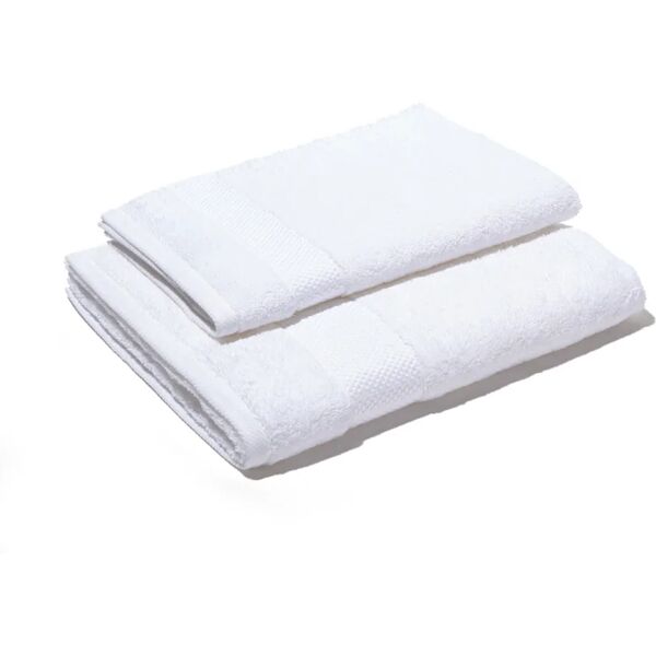 leroy merlin asciugamano cotone 100% bianco 34 x 26.5 cm, made in italy, set di 2 pezzi