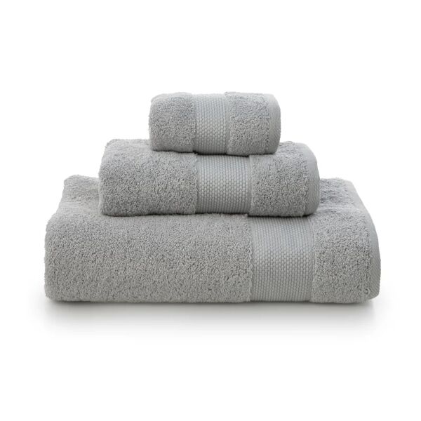 leroy merlin asciugamano cotone 100% grigio / argento 38 x 29 cm, made in italy, set di 3 pezzi