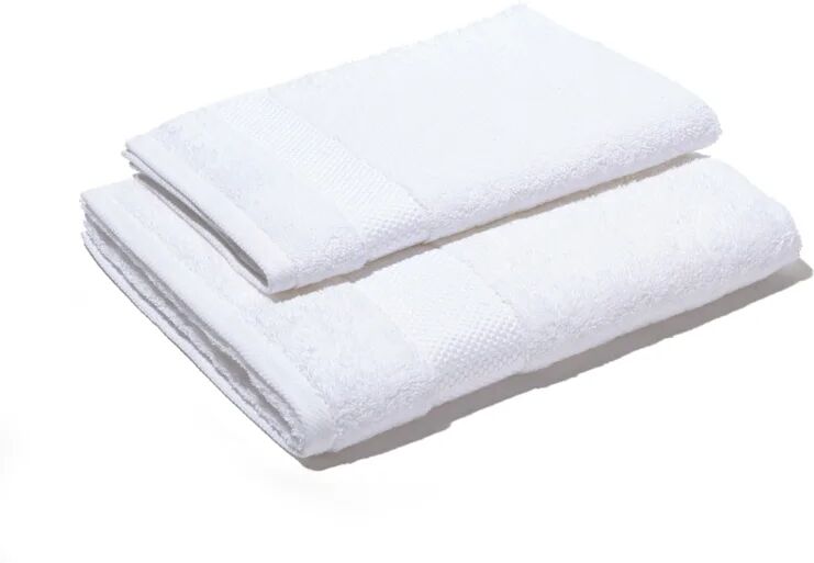 leroy merlin asciugamano cotone 100% bianco 34 x 26.5 cm, made in italy, set di 2 pezzi