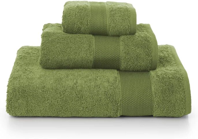 leroy merlin asciugamano cotone 100% verde 34 x 26.5 cm, made in italy, set di 3 pezzi