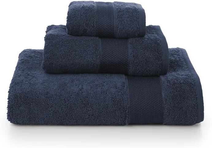 leroy merlin asciugamano cotone 100% blu 38 x 29 cm, made in italy, set di 3 pezzi