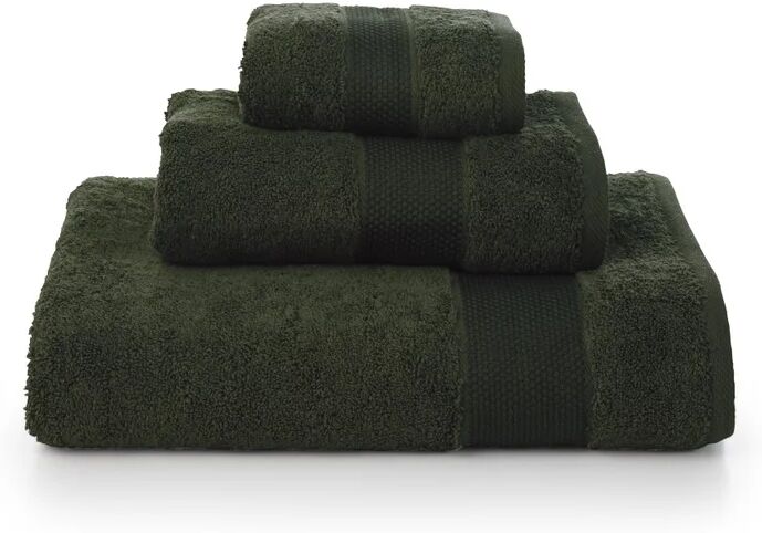 leroy merlin asciugamano cotone 100% verde 38 x 29 cm, made in italy, set di 3 pezzi