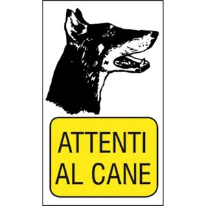LETTERFIX Cartello segnaletico Attenti al cane pvc 20 x 30 cm