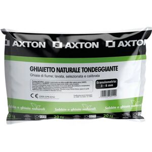 AXTON Ghiaia  naturale tondeggiante di fiume 3 - 6 mm 20 kg