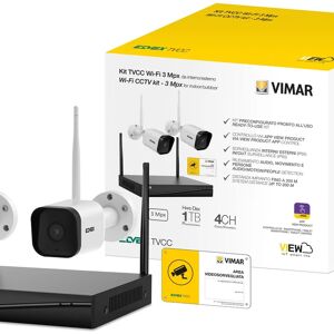 VIMAR Kit di videosorveglianza wireless  Kit Wi-Fi 3Mpx con 2tlc ob.3.6mm