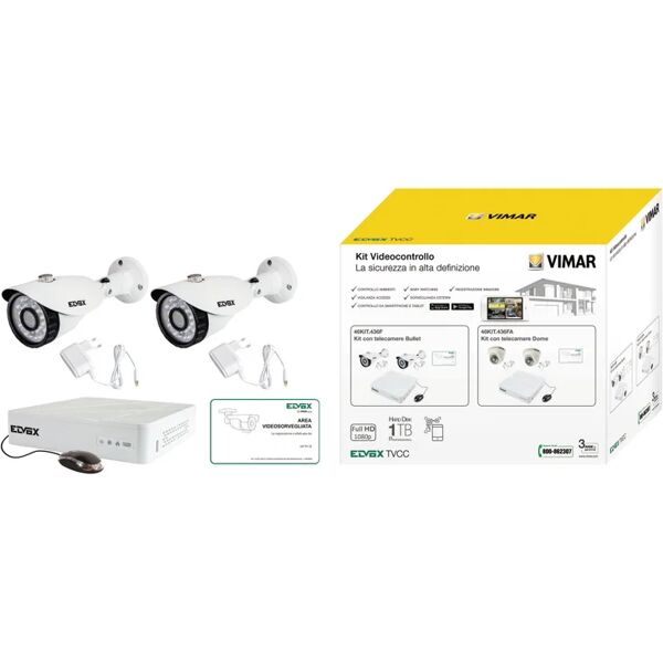 elvox vimar kit di videosorveglianza filare  436fa