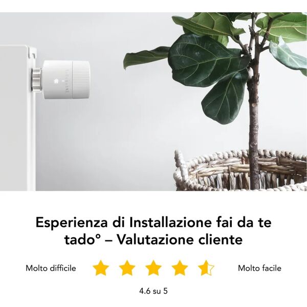 tado termostato intelligente e connesso   kit testina smart v3+ basic bianco