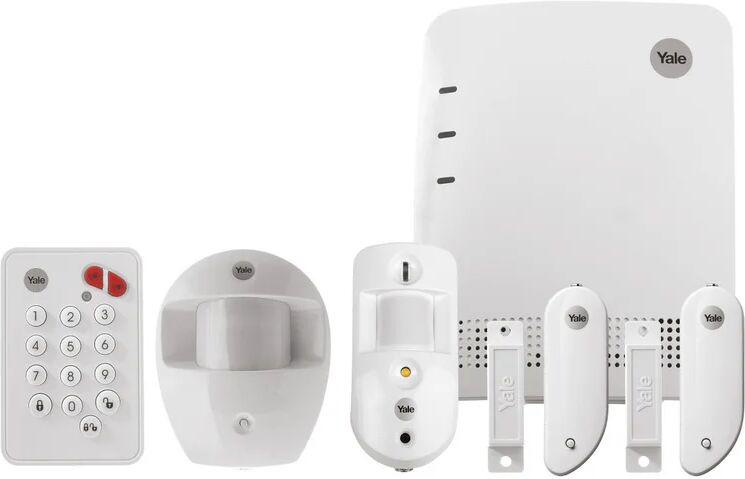 yale sistema d'allarme  kit gsm alarm smart home bianco