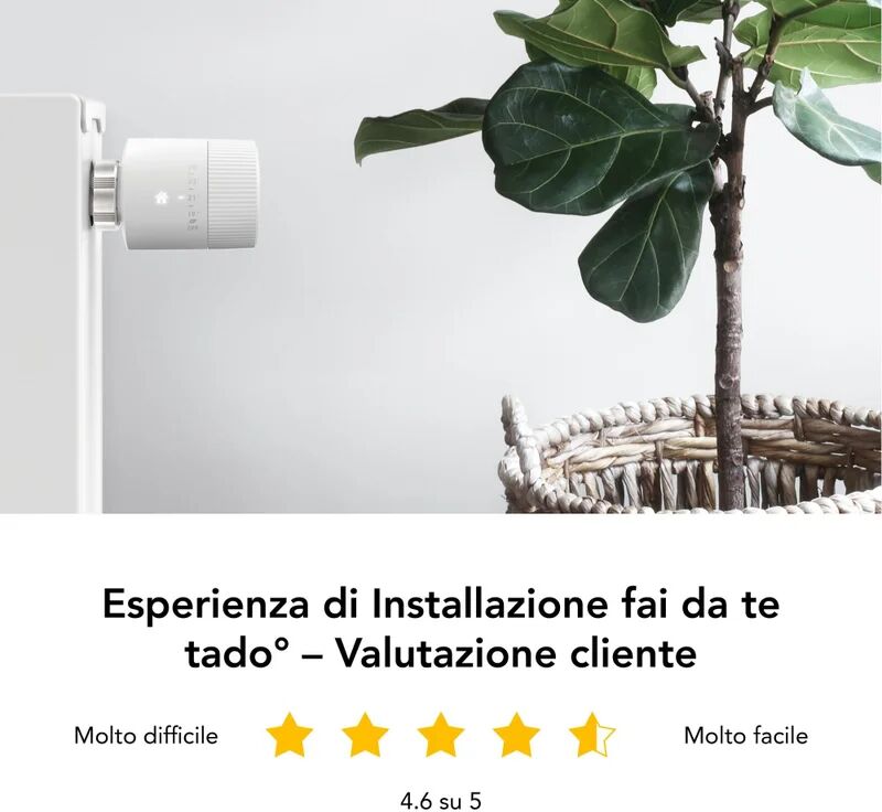 tado termostato intelligente e connesso   kit testina smart v3+ basic bianco