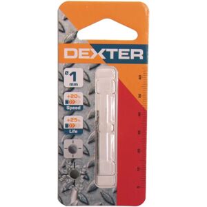 DEXTER Punta per metallo codolo cilindrico  L 34 mm Ø 1 mm, 2 pezzi