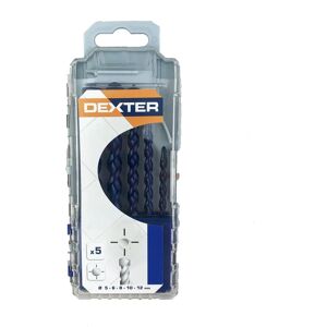 DEXTER Set di punte  codolo cilindrico Ø5-12 mm, 5 pezzi