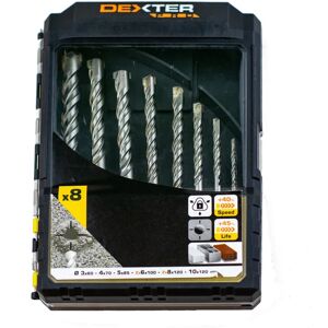 DEXTER PRO Set di punte  codolo triangolare Ø3-10 mm, 8 pezzi