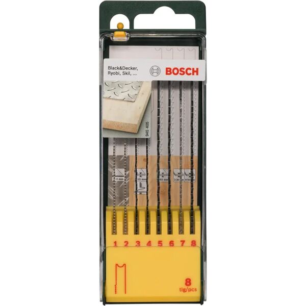 bosch set lame per seghetto alternativo  in acciaio l 160 mm 8 pezzi