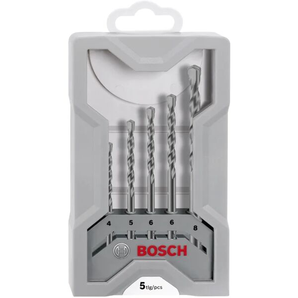 bosch set di punte  codolo cilindrico Ø4-8 mm, 5 pezzi