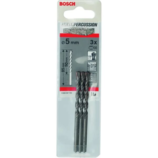 bosch punta per muro codolo cilindrico  l 85 mm Ø 5 mm, 3 pezzi