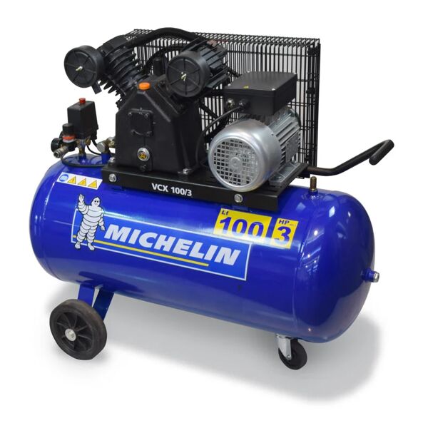 michelin compressore a cinghia  vcx 100-3, 3 hp, 10 bar, 100 litri