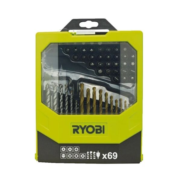 ryobi set di punte e inserti  rak69mix 69 pezzi