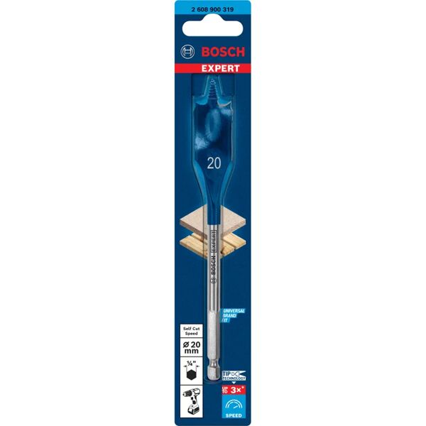 bosch punta a mecchia per legno codolo esagonale  l 152 mm Ø 20 mm