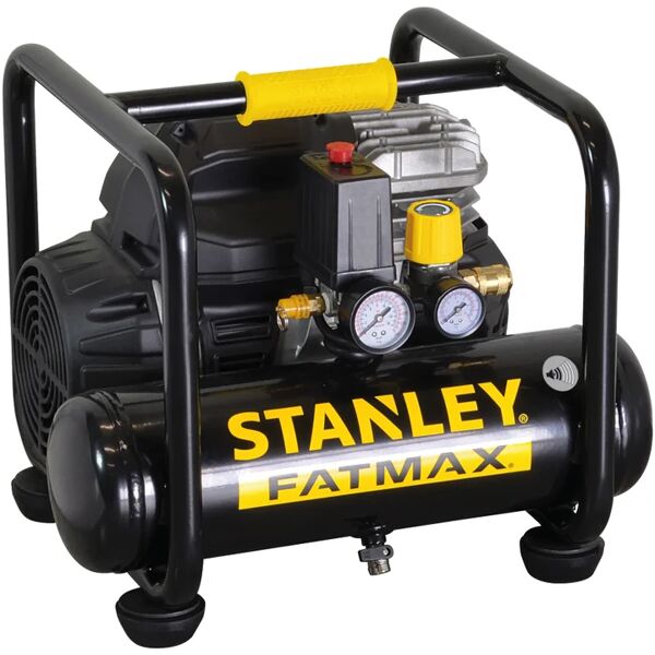 stanley compressore silenziato  s 244/8/6, 1.5 hp, 8 bar, 6 litri