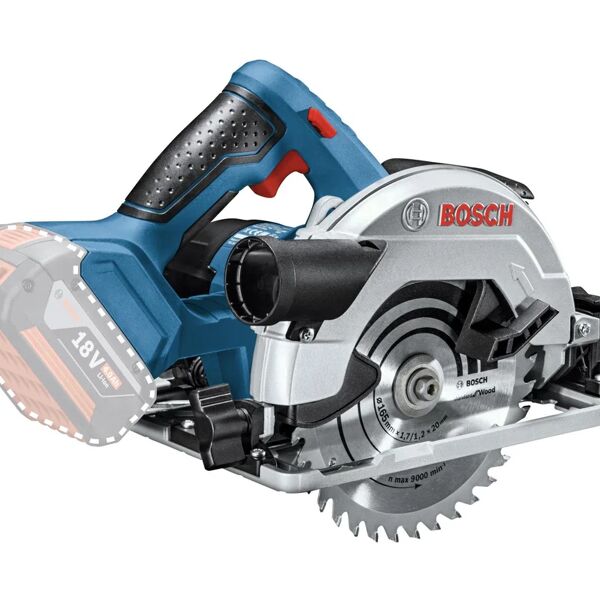 bosch sega circolare a batteria  sega circolare gks 18v-57 , 18 v Ø 165 mm, 0 ah, senza batteria