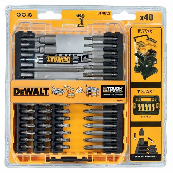 dewalt set di inserti e bussole per avvitatori  40 pezzi