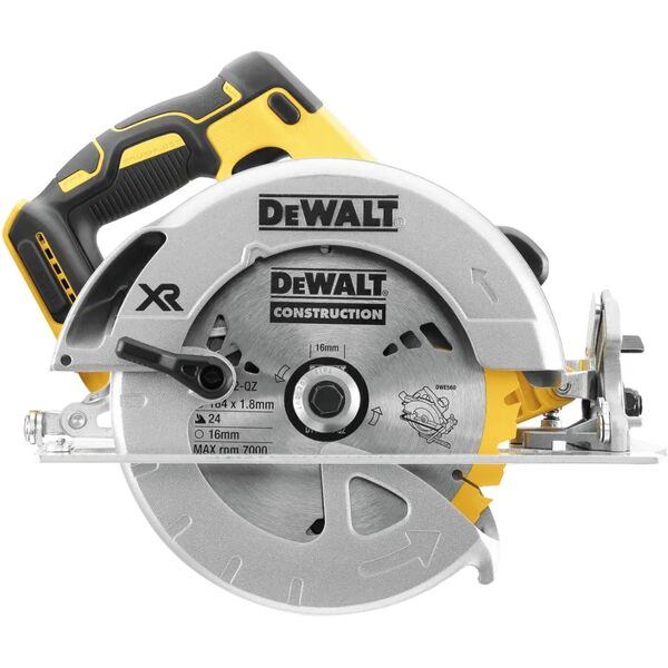 dewalt sega circolare a batteria  dcs570n-xj , 18 v Ø 184 mm, 0 ah, senza batteria