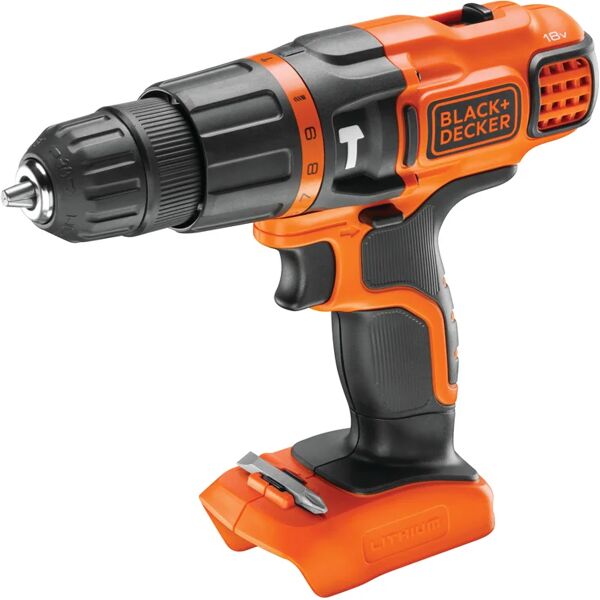 black & decker trapano a percussione a batteria  bdch188n-xj 18 v, batteria non inclusa