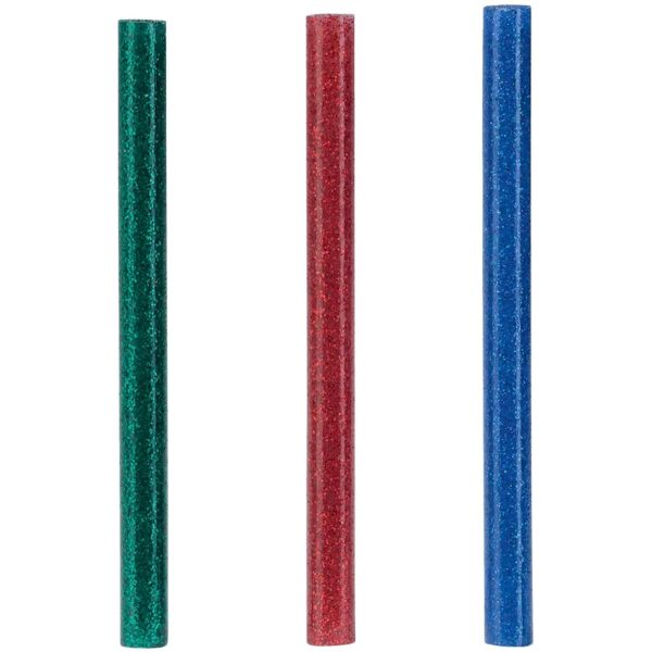 rapid stick di colla a caldo  glitter7 r/b/g glitter verde, rosso e blu l 90 mm Ø 7 mm 115 g