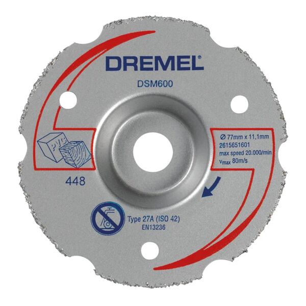 dremel disco  in acciaio 77 x 77 mm Ø 7.7 cm