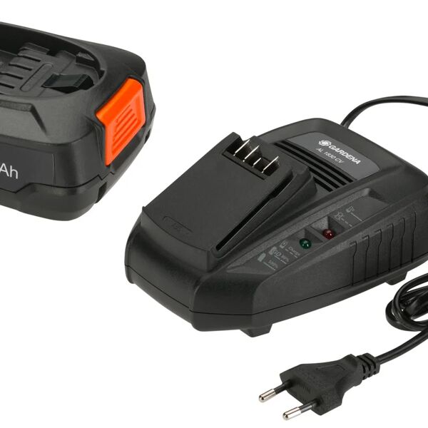 gardena caricatore e batteria  start set 18v/45 2,5 ah power for all