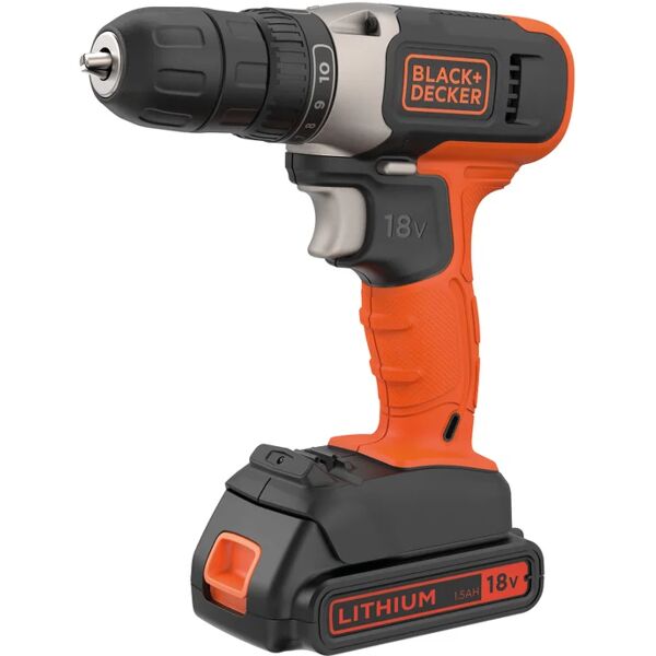 black & decker trapano avvitatore  bl186k-qw 18 v, 1.5 ah, 1 batteria