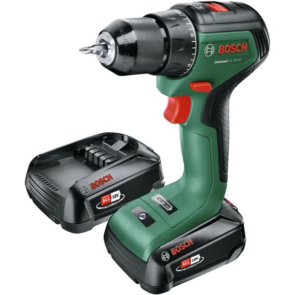 bosch trapano avvitatore  universaldrill 18v-60 18 v, 2 ah, 2 batterie con valigetta