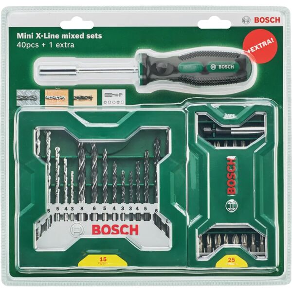 bosch set di punte  mini x-line mixed 41 pezzi