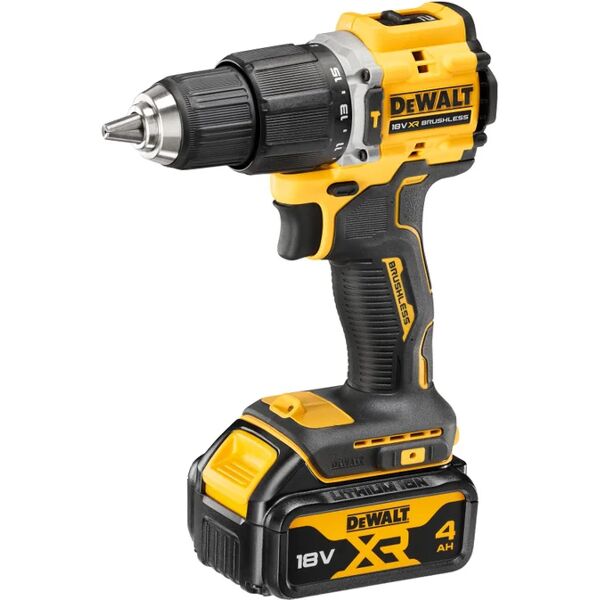 dewalt trapano a batteria con percussione brushless  dcd100ym2t 18 v, 4 ah, 2 batterie con valigetta