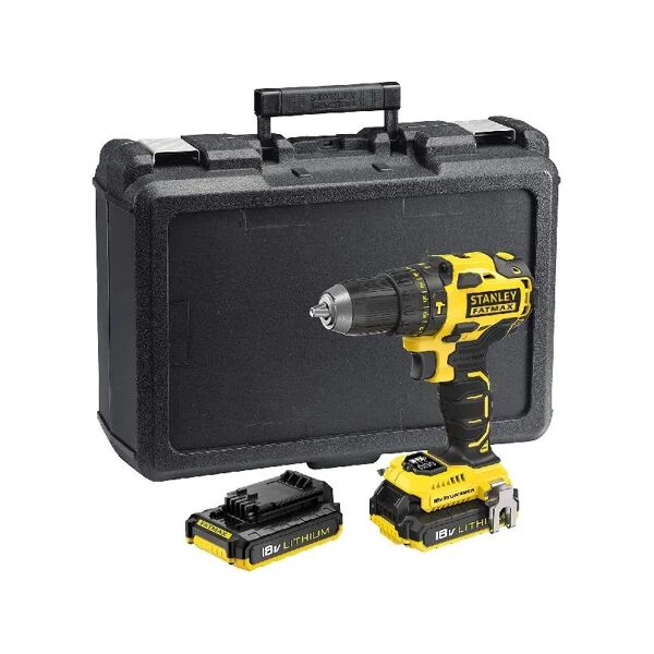 stanley fmc627d2 trapano avvitatore con percussione 2 batterie litio 18v 2.0ah + valigetta - fmc627d2