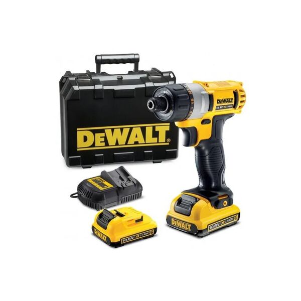 dewalt dcf610d2-qw trapano avvitatore attacco 1/4, 2.0 ah, con doppia batteria in valigetta, 10.8 v