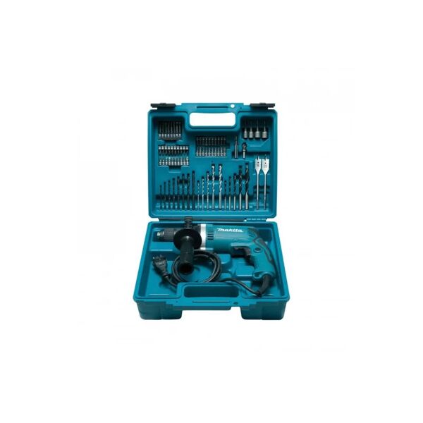 makita trapano a percussione a filo blu - 710 w - Ø 13 mm - 2 kg (kit accessori)