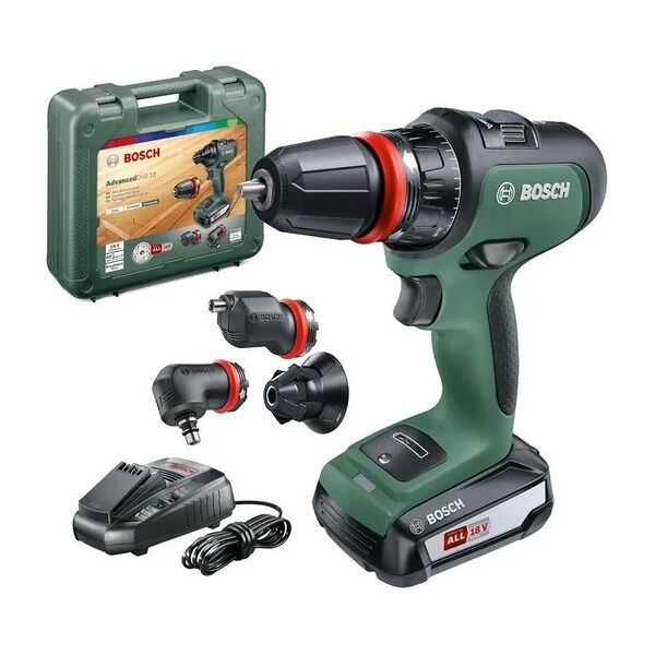 bosch trapano a percussione 18v + batteria al litio 2,5ah caricabatterie advanced impact